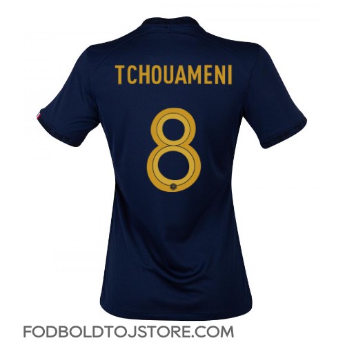 Frankrig Aurelien Tchouameni #8 Hjemmebanetrøje Dame VM 2022 Kortærmet